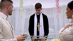 Mariana Martix fucks priest on her wedding day cheating wife