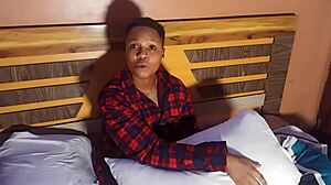 Pretty ebony princess casting interview turns horny wet pussy fuck