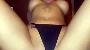 big titty goth fingers her pussy hard until she cums explosively