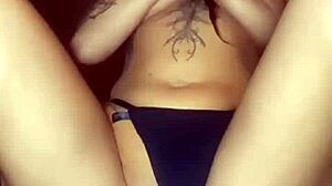 big titty goth fingers her pussy hard until she cums explosively