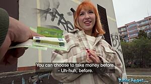 Picked up russian redhead for outdoor cowgirl pounding