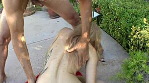 cute shaved teen outdoor fuck rides cowgirl doggystyle cumshot facial