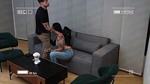 Colombian friend's girlfriend, feel my cock during her workout fuck?