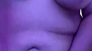 Big tits babe rams dildo deep inside her