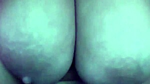 Big tits babe rams dildo deep inside her