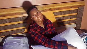 Pretty ebony princess casting interview turns horny wet pussy fuck