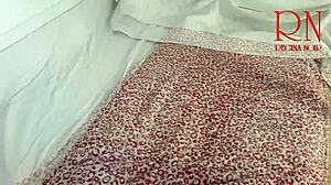 regina noir curves her big pussy in stockings and satin lingerie teasing on bed