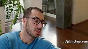 Wife shares petite ass in cuckold threesome anal thrill