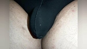 My underwear strains over throbbing monster asian cock
