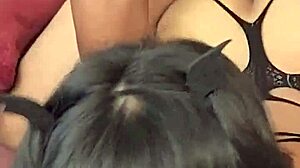 Petite colombian milf rides cock with wild orgasmic bounces