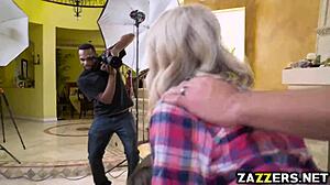 Blonde Milf Devours Kyle Mason's Massive Cock Hungrily