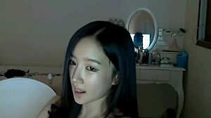 korean webcam girl park nima strips lingerie for hd blowjob tease