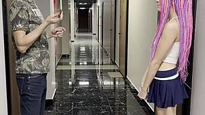 horny teen invites guy to hotel for rough doggystyle pounding