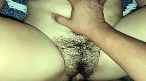 detailed fetish fucking tight stepdaughter's hairy pussy closeup