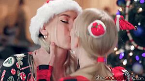 Busty blonde Kay Lovely tongues bestie Braylin's wet pussy!