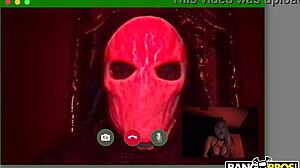 Blonde with big tits and shaved pussy plays intimately