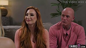 Teen babysitter's job turns into milf wife threesome licks