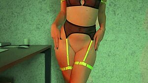 Hot lingerie try-on turns into naked teen tease!