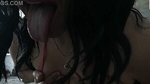 Big tits french wife dirty talks cuckold fuck!