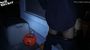 Vampires' Masked Kiss Turns Into Bent Over Big Ass Halloween Doggystyle