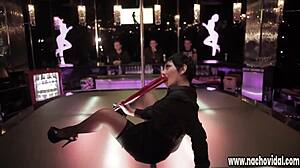 at stylish strip club she sucks fucks baseball bat 😍 nacho vidal fingers pussy feeds monster cock