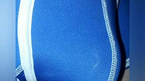 My underwear strains over throbbing monster asian cock