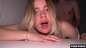 Choke This Kinky Submissive Teen While She Begs for More Rough Fucking!