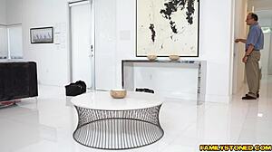 Stepmom's big ass craves monster cock tongue and pounding