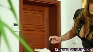 imagine classy euro maid in heels taking facials from group cocks?