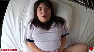 chubby japanese amateur gym uniform cowgirl creampie sex pov