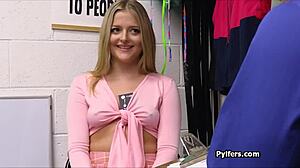 blonde teen sucks cock on hidden cam for stolen jewelry