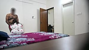 wife blows me hard while maid cleans our fuck room