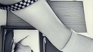 bbw asian wife fingers fat pussy blows big cock