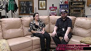 Ever seen a shaved asian pussy spread wide backstage like Mara Luv's?