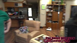 Ever seen a shaved asian pussy spread wide backstage like Mara Luv's?