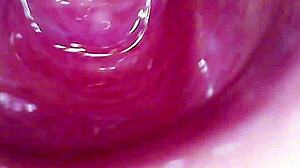 Watch my juicy pussy squeeze this dildo till i cum