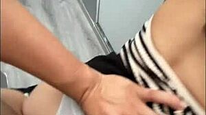 Does my hot roommate fuck my latina ass good in the hallway?