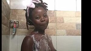 wanna shower with this ebony babe? full homemade double penetration video