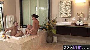 Ass masseuse sucks monster cock fucks tight pussy