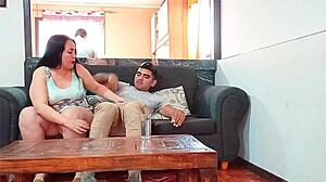 kelly hot stepmom fucks stepson rough while cuckold cooks homemade