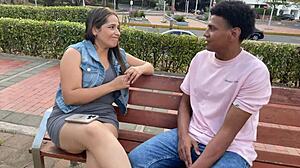 Inviting shy young black cock guy to fuck me deep till I cum screaming in Spanish