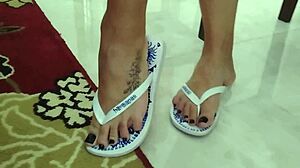 mature dream girl returns flashing shaved pussy and teasing toes