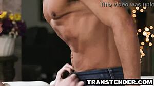 classy shemale janelle fennec fills her tight ass with kai bailey's cock