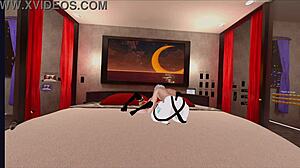 two furry monsters clash with huge cocks pounding wildly