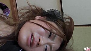 Sexy Japanese Ruri Kikukawa gulps cum in hairy pussy creampie 😍🍆💦