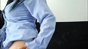 Wet curvy latina office fantasy begs Bruno's hard cock