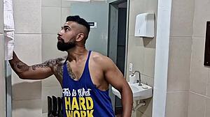 Watch Big Tits Wife Creampie Bathroom Blowjob Monster Cock Interracial Public