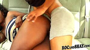 Ebony Couple Rips Clothes For Car Fuck