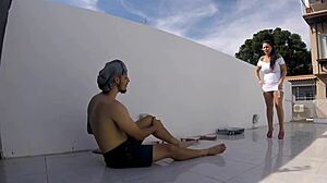 i caught the boy working on the construction site