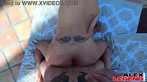 Sexy milf shay sight moans loud as rough cock wrecks her big pussy by the pool